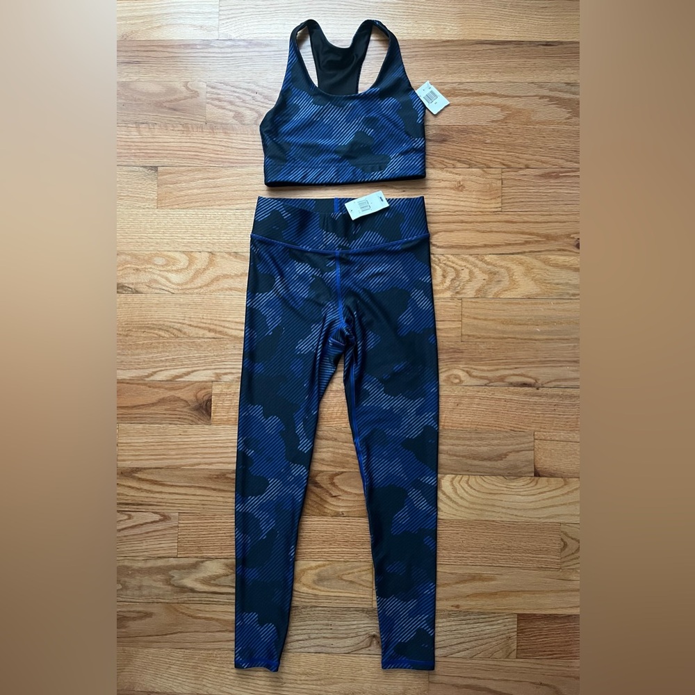Terez Camo Navy Hi-Shine Leggings